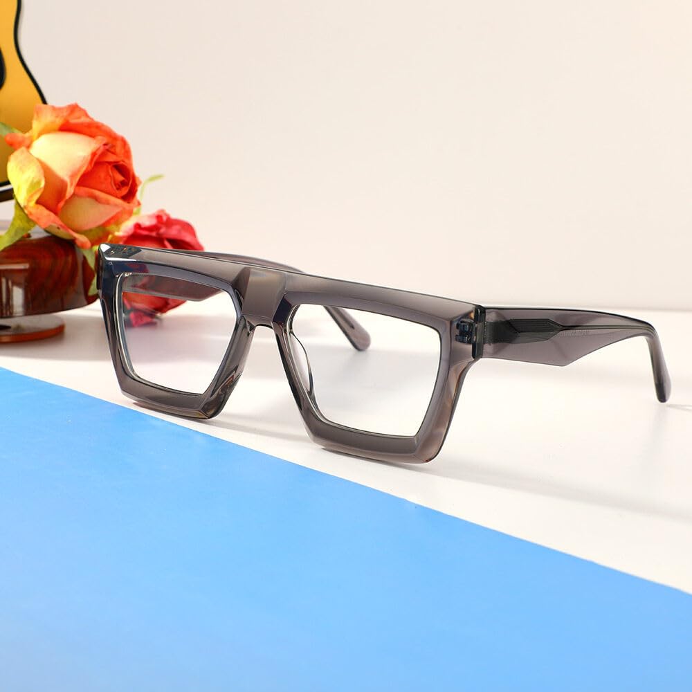 Übergröße Lesebrille Acetat, Pilotenbrille Lesehilfe Retro für Herren