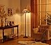 Bieye B11404 Tiffany Style Floor Lamp Base with 3-Light Pull Chain Switches Foot Switch for 16-26 inches lampshade 69 inches Tall