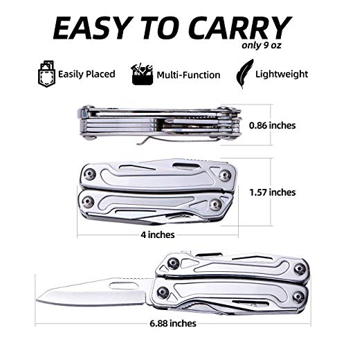 INONE Luster Multi Tool for Survival, Camping, Fishing, Hunting, Outdoor Pocket Knife Multitool
