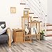 SONGMICS Bamboo Plant Stand, Flower Shelf, Display Rack, Adjustable Shelving Unit for Balcony, Bathroom, Living Room, Yard, Garden, Indoor, Outdoor, Natural UBCB92NL