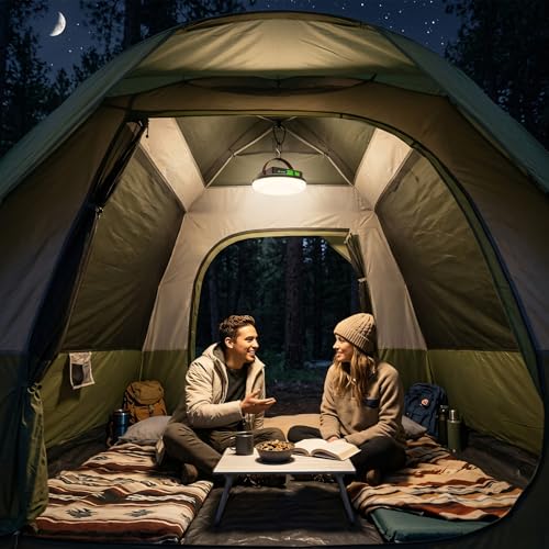 WholeFire Lampe de camping solaire LED, lampe de tente LED pour camping suspendue, lampe de camping avec 4 modes, lampe de camping pour extérieur, urgence, pêche, randonnée – vue 9