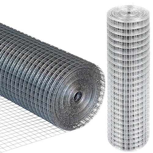 Square Mesh Galvanised Garden Wire - Outdoor Farm Fencing, Ideal For Sorting & Organising | 600mm x 5m, Chicken Wire, Heavy Duty | Coop Pets Run Netting | Strong, Durable & Long Lasting