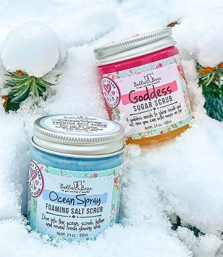 Bella & Bear Mini Travel Size Body Scrubs - Bulk - Wholesale 3.4Oz X 24 Bulk Pack (Ocean Spray) #TOP2