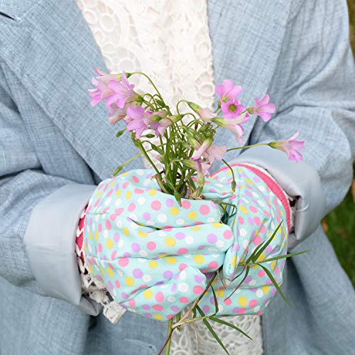 Handlandy Kids Gardening Gloves For Age 5-6, Age 7-8, 2 Pairs Child Garden Working Gloves For Girls Boys, Dot & Butterfly & Ladybird Print (Medium (Age 7-8), Pink (Butterfly + Dot)) #TOP6