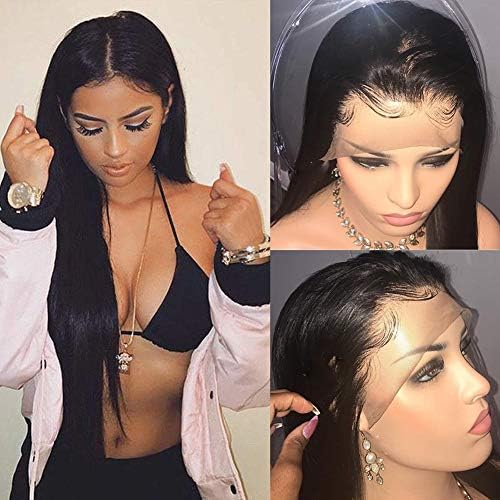 Younsolo Straight Lace Front Wigs Human Hair Lace Frontal Wig Pre Plucked Natural with Baby Hair for Black Women Unprocessed Brazilian Virgin Human Hair Wig 26 inch