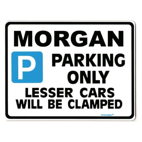 Gift for MORGAN car owner -Parking Sign - plus 4 8 4/4 car models - Size Large 205 x 270mm Cover