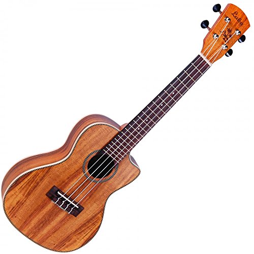 Vintage Laka Série Electro Acoustic Ukulele – Koa massif - Les Beatles, Paul McCartney, John Lennon, RIngo Starr, George Harrison Vintage Laka Série Electro Acoustic Ukulele - Koa massif