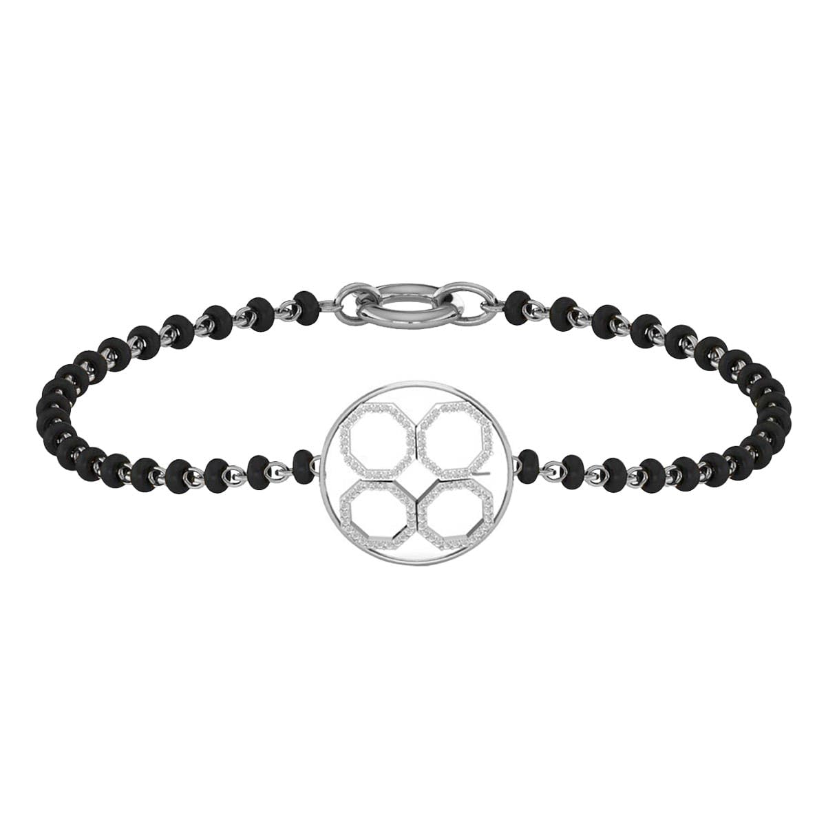 14K White Gold Diamond Bracelet for Women