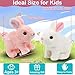 Teotopoa Bunby - My Realistic Bunny Toy,Vitality Bliss Bunny,Hopping Bunny Toy,Rabbit Plush Interactive Toys,Wiggle Ears Twitch Nose,Electric Rabbit Toys with Sounds and Movements (Brown)