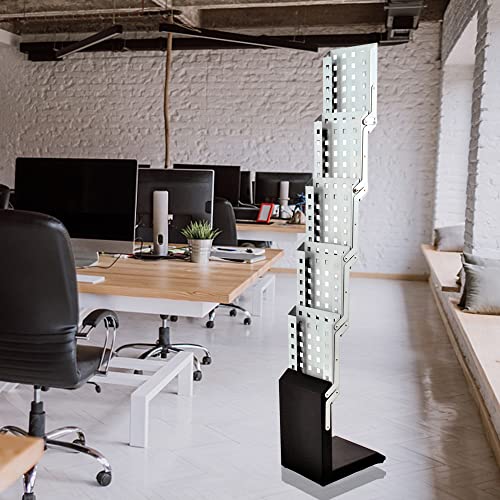 Displayfactory Foldable Magazine Rack Catalog Literature Rack Brochure Stand Heavy Duty Aluminum Show Rack Display Portable 5 Pockets Brochure Rack For Trade Show Exhibitions Office Retail Store #TOP1