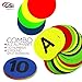 GSi Colorful Spot Markers Anti Slip Skid Rubber Dots for Drills and Training School Teaching (8 inch), Assorted Bright & Neon Colors (Alphanumeric Combo)