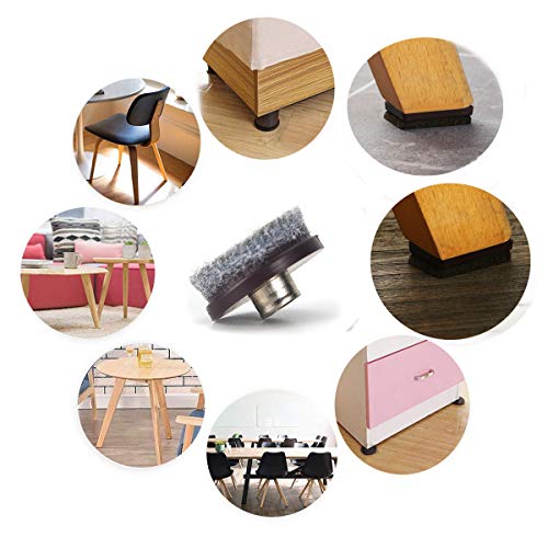 Nail-On Felt Pads Heavy Duty Furniture Pads Chair Slides Glides For Hard Floor Surfaces –Floor Protectors Protect Your Hardwood Flooring From Scratches (3/4", 24 Pack-Brown) #TOP3
