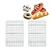 CHSG 2 Pcs Cocina Rejilla De Refrigeración Bandeja De Cocinar Antiadherente De Enfriamiento La Parrilla del Acero Inoxidable del Estante De La Hornada para Galleta, La Torta, El Pan, Barbacoa Malla