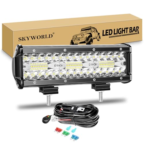 Rampe bar feux phare de travail led SKYWORLD 180W étanche pour tracteur