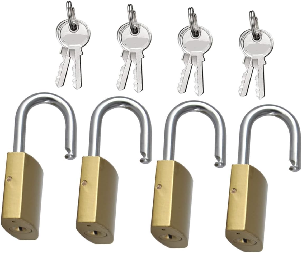 Housoutil 20pcs Padlocks with Keys Locks for Suitcases and Cabinets Compact for Tamper-Resistant Security for Maximum