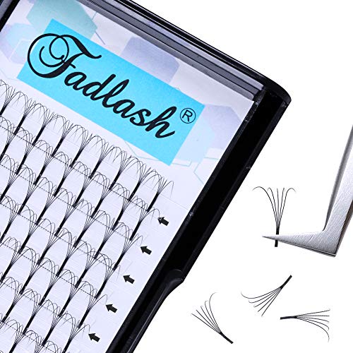 Volume Lash Extensions 5D 21mm Premade Fans C Curl 0.07mm Premade Volume Eyelash Extensions Long Stem Lash Extension Supplies Lashes (5D-0.07-C, 21mm)