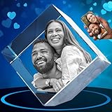 ArtPix 3D Crystal Photo, Valentines Day Personalized Gifts for Women, Wife, Men, Her, Him, Great V-Day Custom Gift With Your Own Photo, Customized Glass 3D Laser Etched Picture Wedding