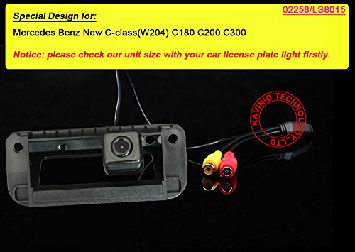 Navinio Backup Camera for Car Waterproof Rear-view License Plate Car Rear View Reverse Parking Camera for C-class W204 C180 C200 C300 Car Back Up Rear View Reverse HD - Image 2