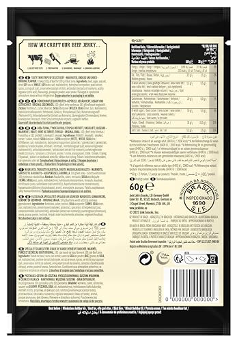 Jack Links Beef Jerky Geschenke Box - 12er Pack (12 x 60g) - Hochwertiger Fleisch Snack Geschenke für Männer - Vater, Papa, Mann Geschenk oder als Geschenkkorb, Präsentkorb, Geburtstag - High Protein
