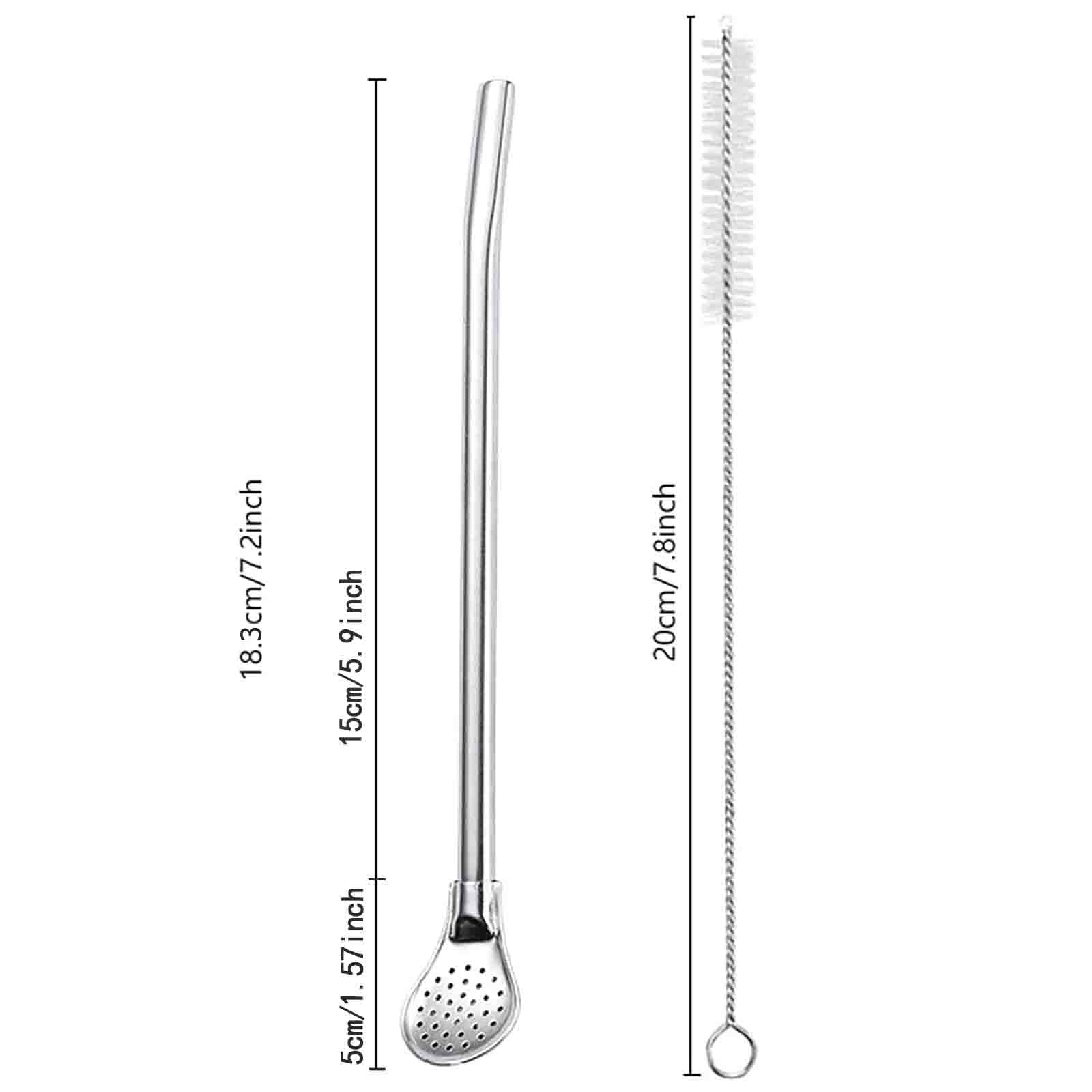 Weggebruikbare papieren rietjes met lepel, papieren scheprietjes voor slushy, smoothie, milkshake, ijsdrankjes - 20,0 x 0,8 cm, pak van 200, kleurrijke strepen, biologisch afbreekbaar