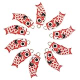 [FRCOLOR] 10個 錦鯉モチーフペンダント 手作りチャーム キーホルダー飾り ネックレス ブレスレット用和風アクセサリー 贈り物やホームデコに