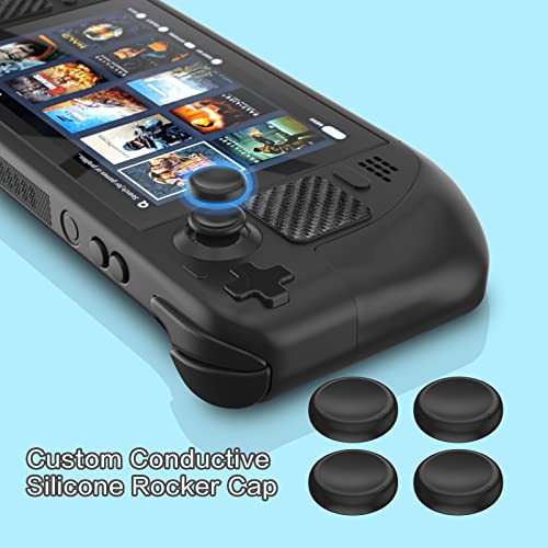Image of Steam Deck Accessories, Steam Deck Touch Protector, Steam Deck Dust Plug, Steam Deck Silicone Thumb Grip Caps, Vent Dust Filter Cover with Trackpads Skins - 9 in 1
