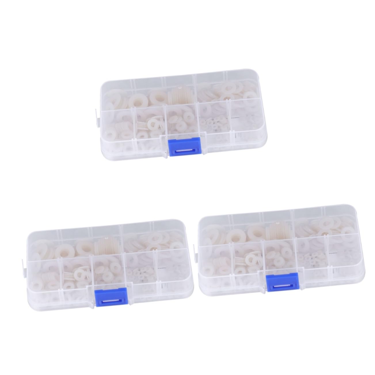 Mobestech 1050piezas Arandelas De Nylon Placas Planas Para Soportes Aislantes Para Eléctricas y Automóvil De Caja