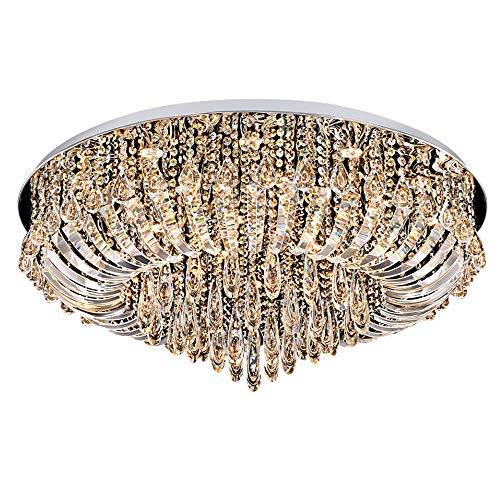 Chandelier plafonnier moderne en cristal K9 à télécommande pour salon