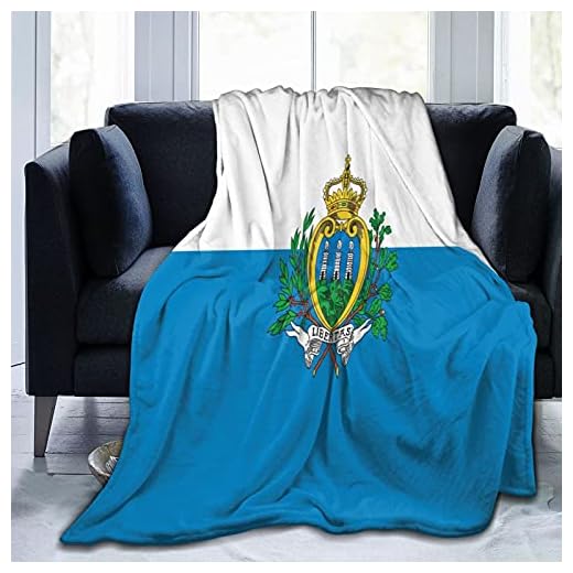 San Marino flagga flanellfilt fluffig bekväm varm lätt mjuk filt soffa sovrum filt