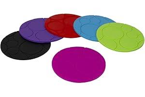 Home Basics Non-Slip Silicone Coasters: Ultimate Tabletop Protection