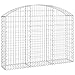Produktbild vidaXL Gabione mit Hochbogen 150x30x100/120 cm Verzinktes Eisen