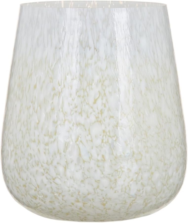 White Glass Candle Holder 13 x 13 x 15 cm