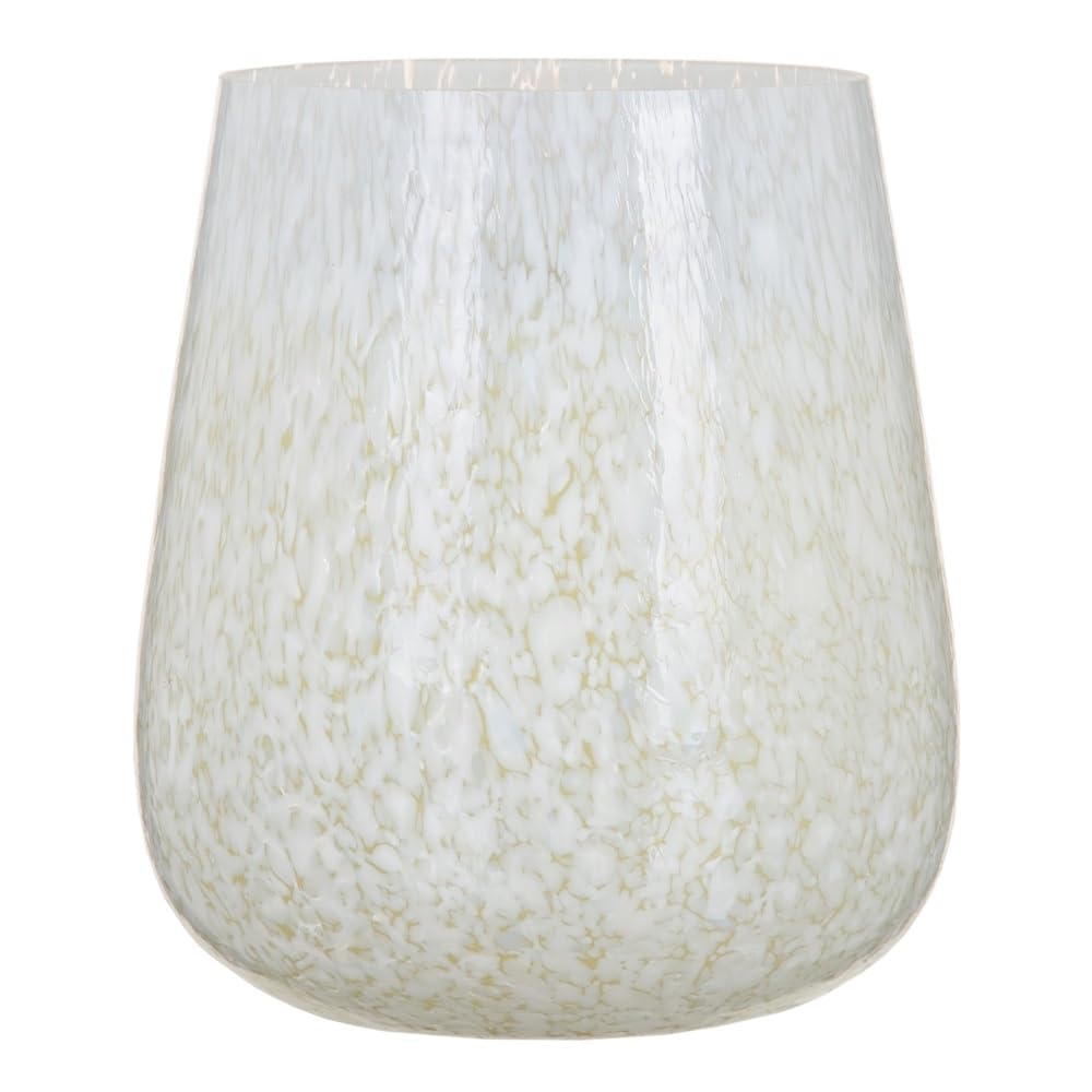 White Glass Candle Holder 13 x 13 x 15 cm