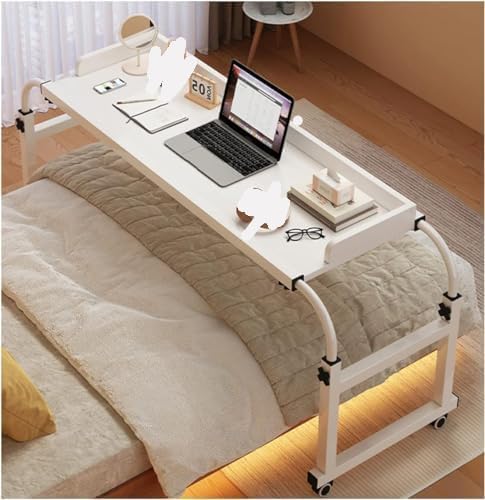 Table de lit réglable hauteur roulettes bureau mobile ordinateur portable