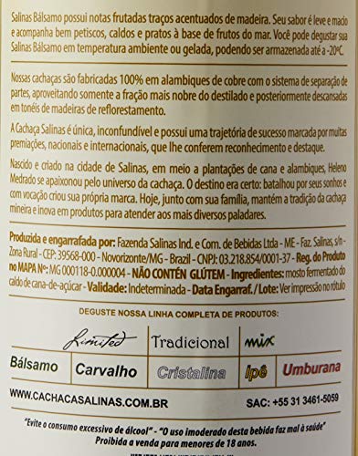 Cachaça Salinas Balsamo 1L