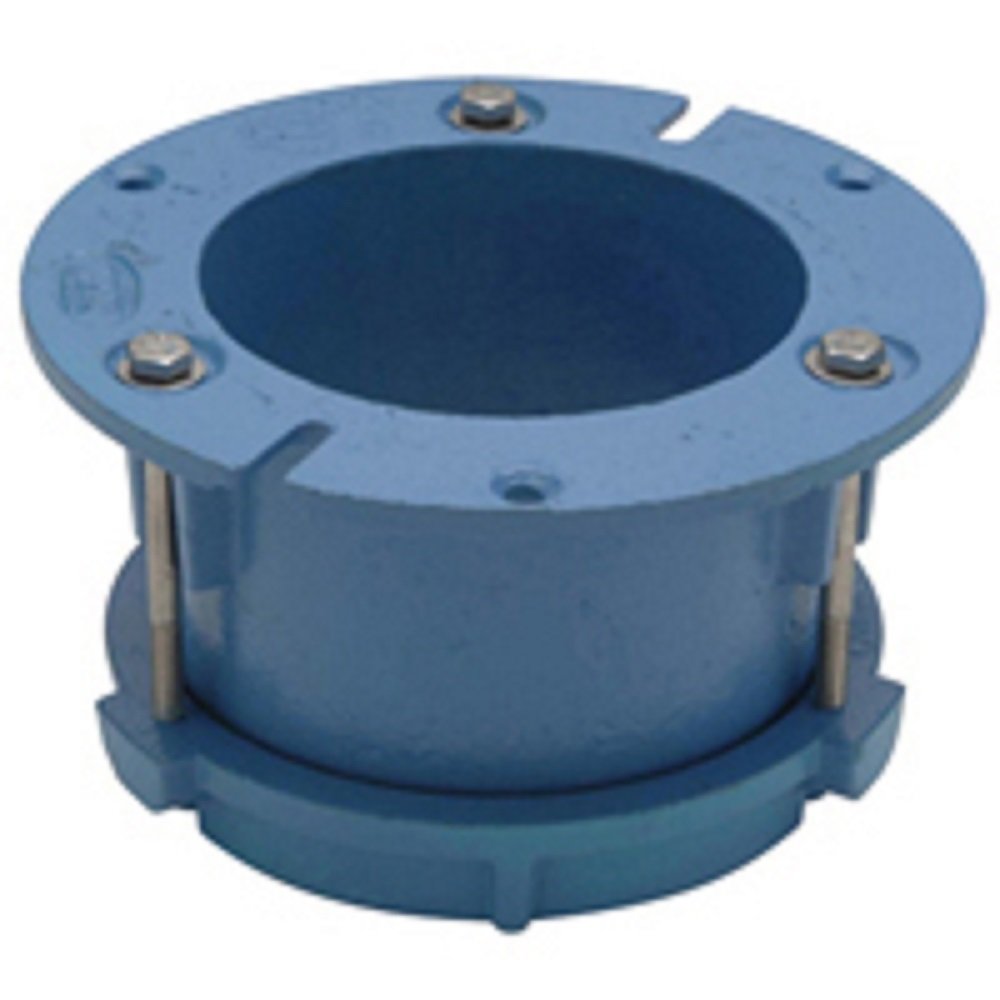 Zurn CF2984-CI4 Cast Iron Torque Set Deep-Bodied Closet Flange, 4" Compress-In Connection, 7" Diameter, 3-3/4" Height (color may vary)