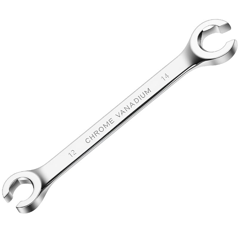 Chave de Boca para Porca Flangeada TIBOO DAY 12 mm x 14 mm, Dupla Abertura Métrica com Deslocamento de 15°
