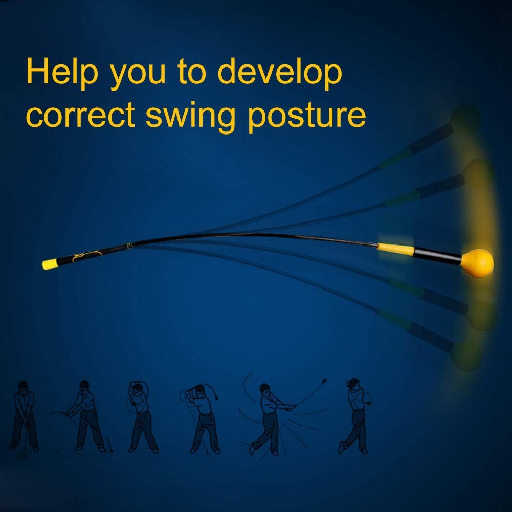 Golf Swing Trainer, Rhythmusverbesserung und Krafttraining, Golf Trainingshilfe mit Grip-Zubehör for Anfänger, Fortgeschrittene, Indoor-Training, Golfplatz-Übungen