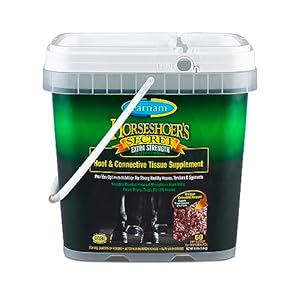 Farnam Horseshoer’s Secret Extra Strength Hoof Supplements & Connective Tissue Supplement, Promotes Strong, Healthy Hooves, Tendon & ligaments, 7.5 lbs, 60 Day Supply