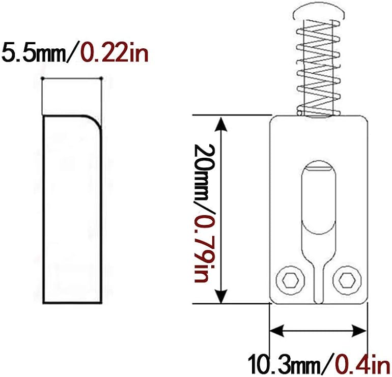 10.5mm Guitar Tremolo Bridge Saddles for Fender Stratocaster Strat Telecaster Tele Electric Guitar Replacement,Chrome(Set of 6)