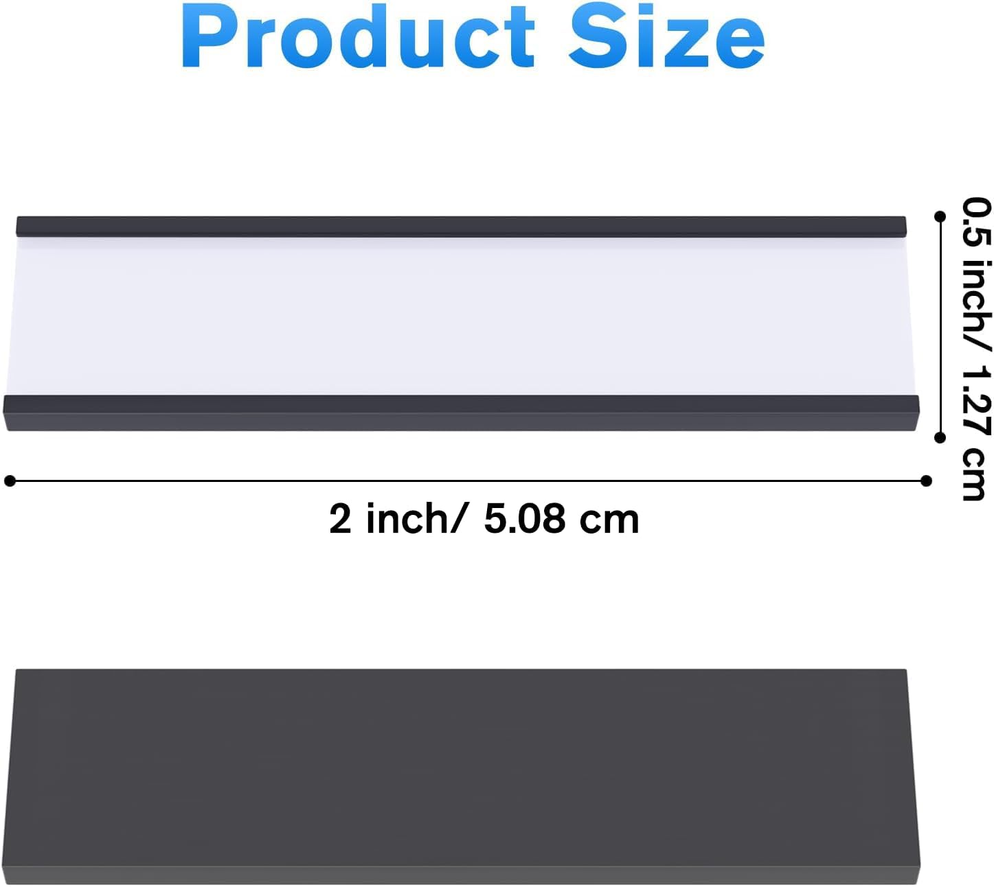 MaxGear 100 Pack C Channel Magnetic Label Holders, 0.5 x 2 image 2