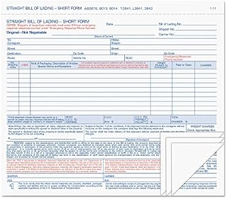 TOPS 4-Part Carbonless Bill of Lading Forms, 8.5 x 7.63 Inches, Simplified Format