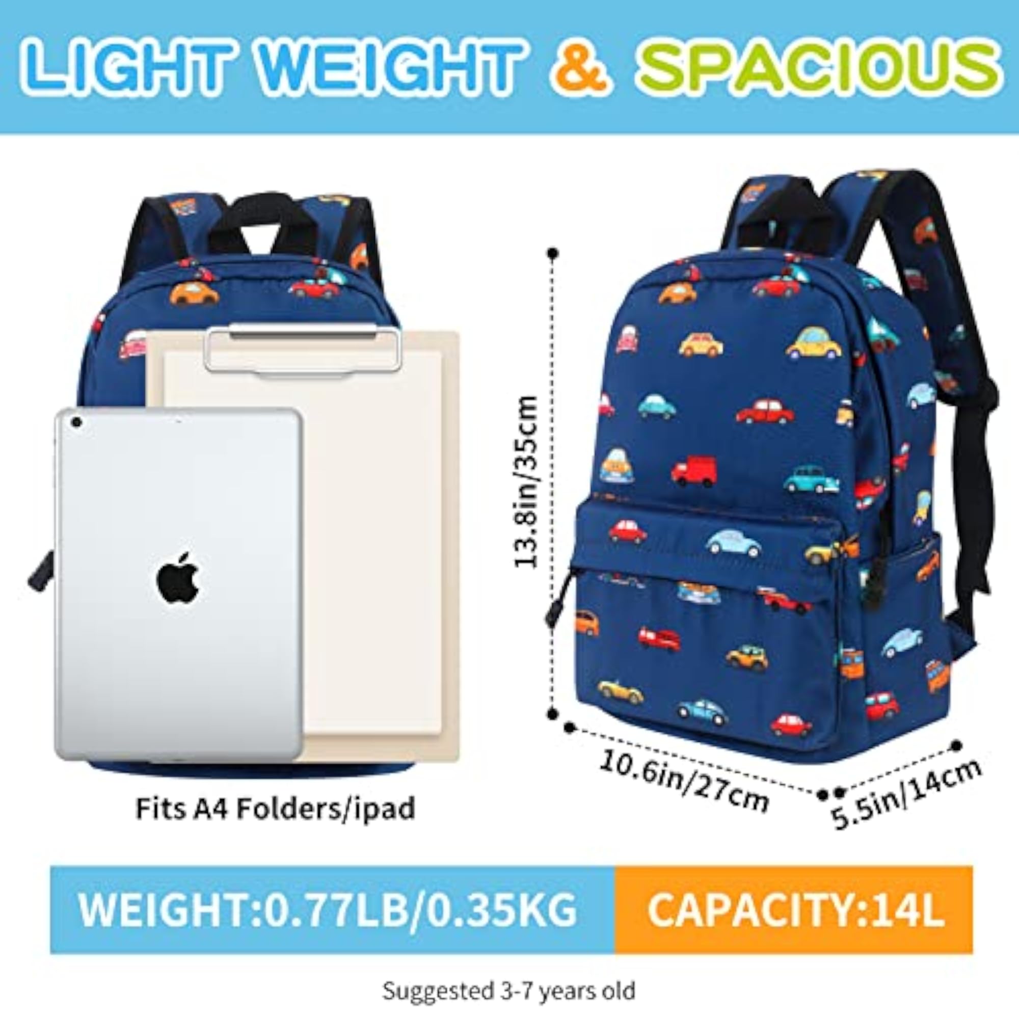 Kids Canvas Backpack for School