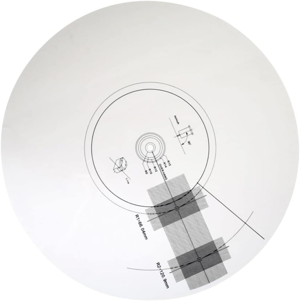 Turntable Alignment Protractor Mat Record Pickup Calibration Plate