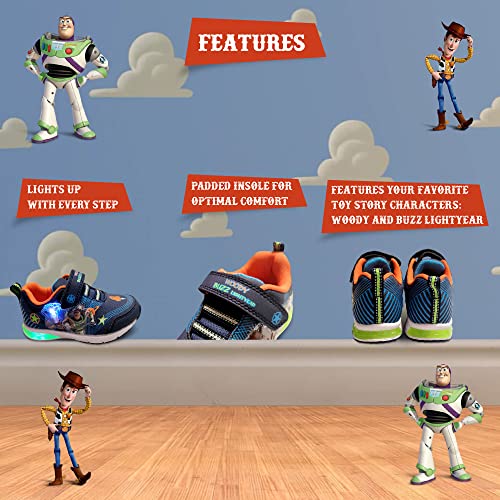 Disney Toy Story Woody & Buzz Lightyear Lightup Sneaker, Toddler/Little Kid, Size 6 Blue #TOP5