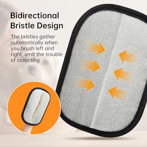 Image of 1 Pcs Pet Hair Removal Gloves Brush, Reusable Cat Dog Electrostatic Hair Remover Grooming Glove Tool