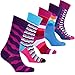 Socks n Socks-Men's 5-pair Luxury Fun Cool Cotton Colorful Mix Socks Gift Box