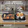 AMZCHEF Double Induction Cooktop with Removable Griddle Pan Non-stick, 1800W 2 burner Portable Induction Stove With Sensor Touch 9 Power Levels, 99 Min Timer, Iron Grey #4