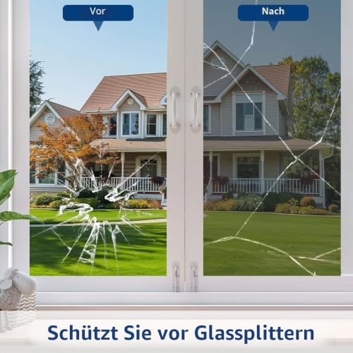 Niviy Spiegelfolie Fensterfolie Bickdicht Tageszeit Sichtschutz von außen 105x400cm Selbstklebend ohne Rückstände UV-Schutz und Hitzeschutz… – Ansicht 5