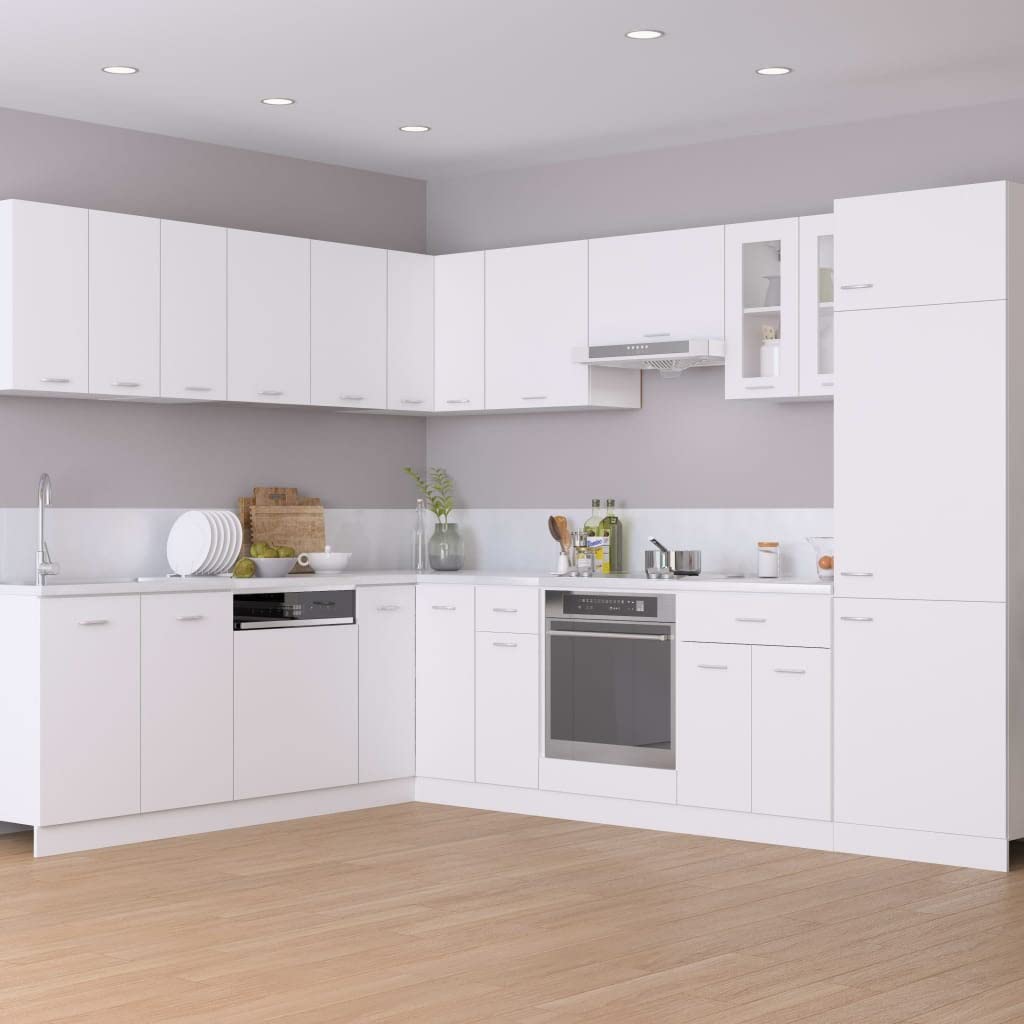 KOIECETA Armario colgante con 2 estantes, cocina, armario empotrado, cocina, muebles de cocina, armario superior, armario de cocina, armario de cocina, color blanco, 50 x 31 x 60 cm, material de